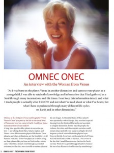 An interview with the Woman from Venus